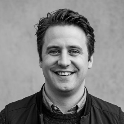 Black-and-white portrait of Marcel Haas, founder of MH – Applied AI.